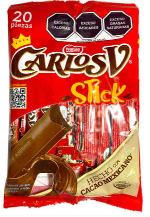 Caja Chocolates Nestlé Carlos V Stick 8G/20B/20P - SCG