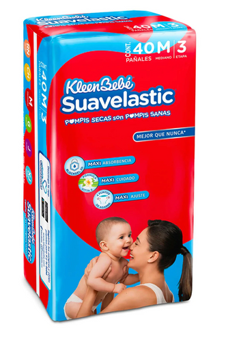 Caja Pañal Suavelastic Max Mediano 40P/4C - SCG