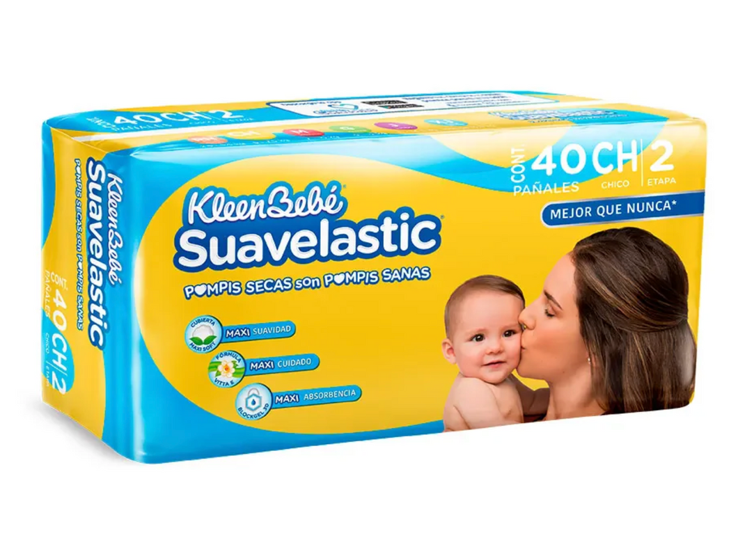 Caja Pañal Suavelastic Max Chico 38P/4C - SCG