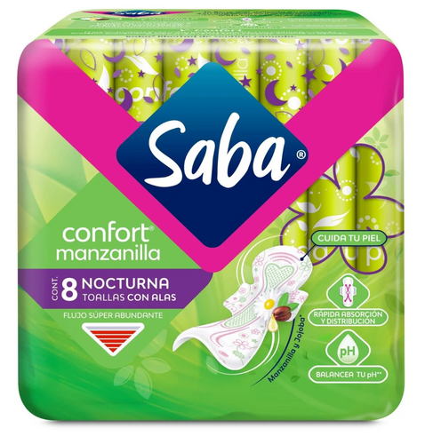 Caja Toalla Saba Confort Nocturna 8T/10P - SCG