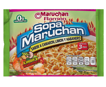 Cargar imagen en el visor de la galería, Caja sopa Maruchan Ramen sabor camarón con limón y habanero 24P/85G - SCG