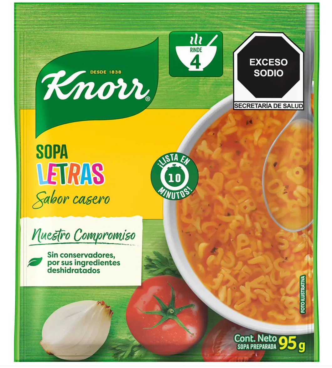 Caja Sopa Knorr Letra 95G/12P - SCG