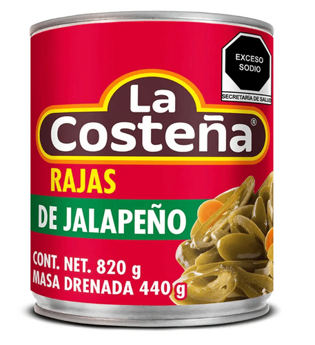 Caja Chile Rajas La Costeña 800G/12P - SCG