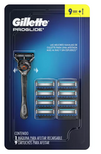 Cargar imagen en el visor de la galería, Gillette Proglide Máquina Para Afeitar Recargable + 9 Repuestos Para Afeitar - KOZ
