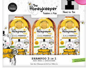 The Honeykeeper Shampoo 3 en 1 con miel 3 pzas de 700 ml - KOZ