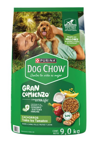 Alimento Seco para Cachorro Purina Dog Chow Todos los Tamaños Con Extralife 9 kg - ZK