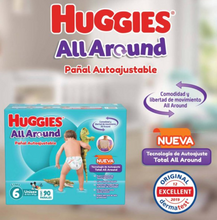 Cargar imagen en el visor de la galería, Pañales Huggies All Around Etapa 6 Unisex 90 pzas - ZK