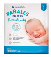 Cargar imagen en el visor de la galería, Pañales Etapa 1 Member's Mark 88 pzas - ZK