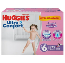 Cargar imagen en el visor de la galería, Pañales Huggies Ultra Confort Etapa 6 Niña 75 pzas - ZK
