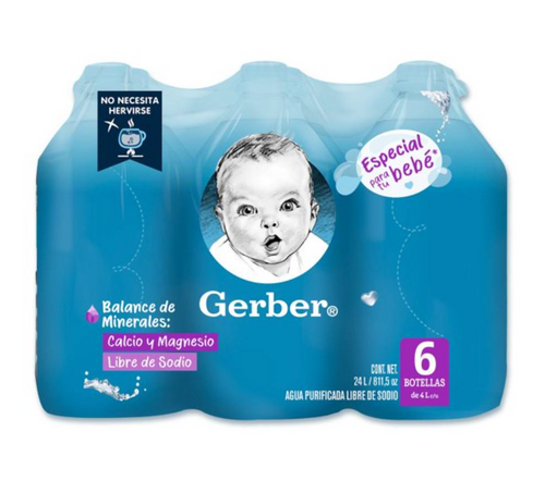 Agua Purificada Gerber 6 Botellas de 4 L c/u - ZK