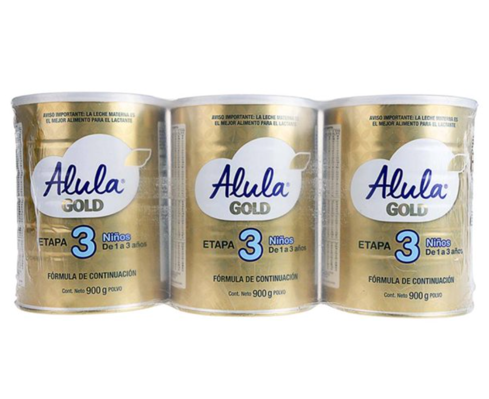 Fórmula Infantil de Continuación Alula Gold Progress 3 pzas de 900 gr c/u - ZK