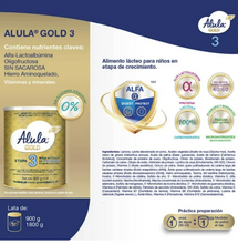 Cargar imagen en el visor de la galería, Fórmula Infantil de Continuación Alula Gold Progress 3 pzas de 900 gr c/u - ZK