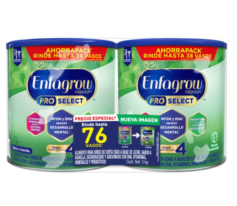 Alimento Para Niños Enfagrow Promental Etapa 4 con 2 Latas de 1.5 kg c/u - ZK