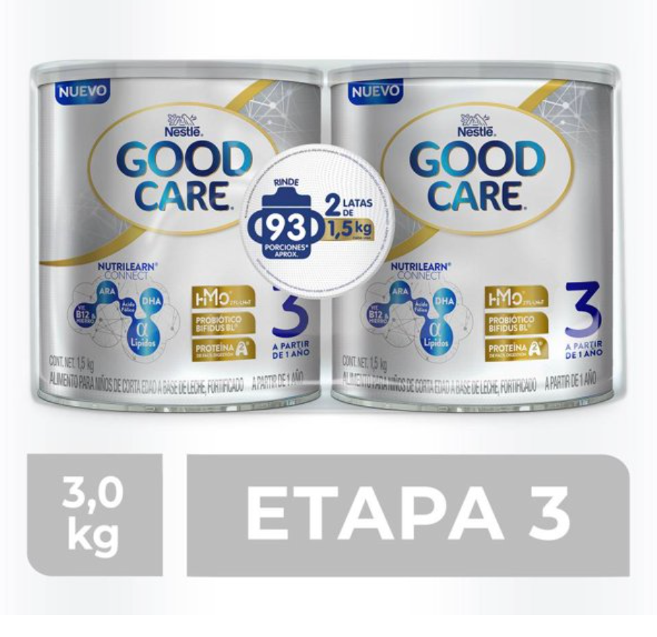 Fórmula Infantil Good Care Nestlé 2 Latas de 1.5 kg c/u