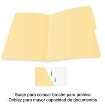 Cargar imagen en el visor de la galería, Folder Oficio Member's Mark Crema con 150 pzas