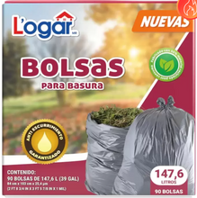 Cargar imagen en el visor de la galería, Logar Bolsas Para Basura 90 pzas de 147.6 Litros - KOZ