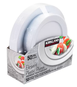 Kirkland Signature Elegantes Platos de Plástico Premium 50 pzas - KOZ