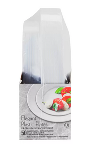 Kirkland Signature Elegantes Platos de Plástico Premium 50 pzas - KOZ