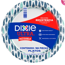 Cargar imagen en el visor de la galería, Dixie Ultra Platos de Papel 186 pzas de 25.5 cm - KOZ