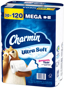 Charmin Papel Higiénico Ultra Soft 30 Mega Rollos - KOZ