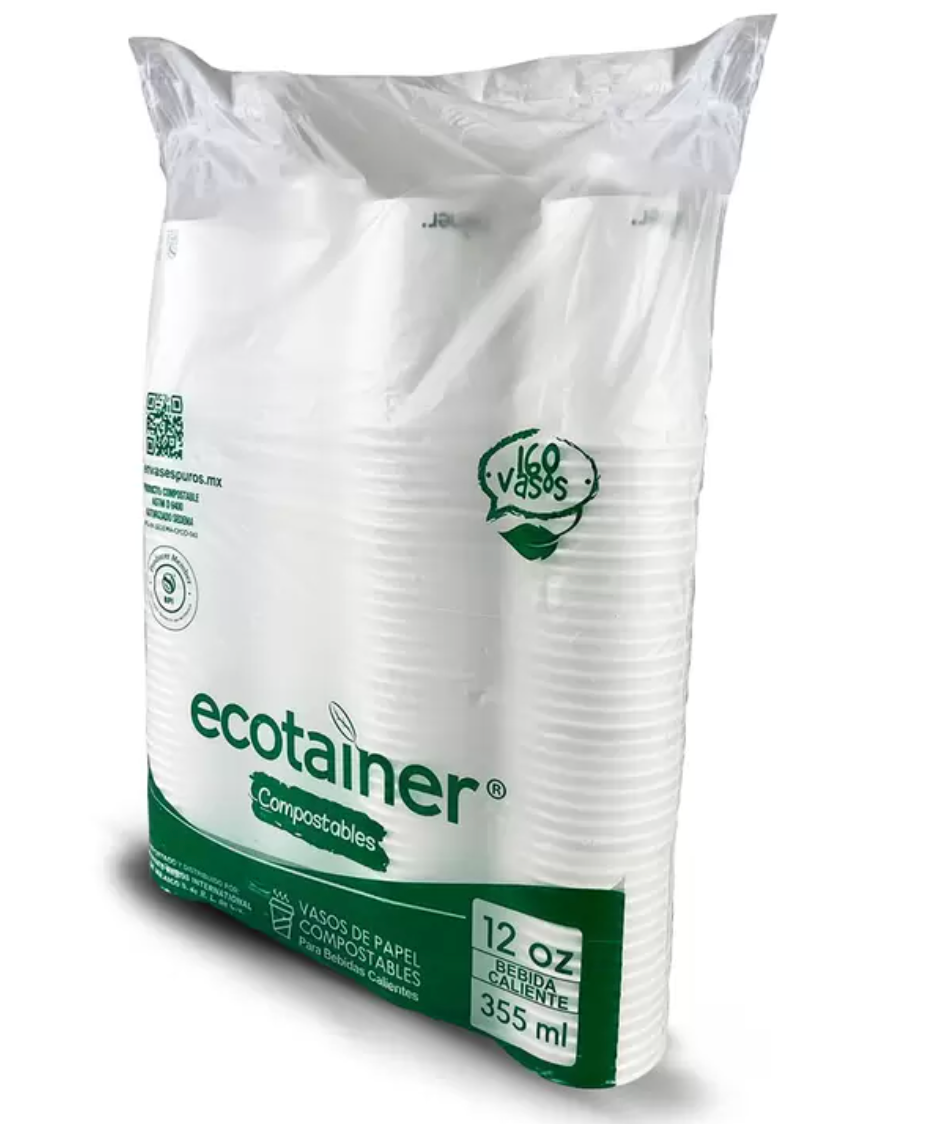 Ecotainer Ecotainer Vasos 160 pzas de 355 ml - KOZ – MayoreoTotal