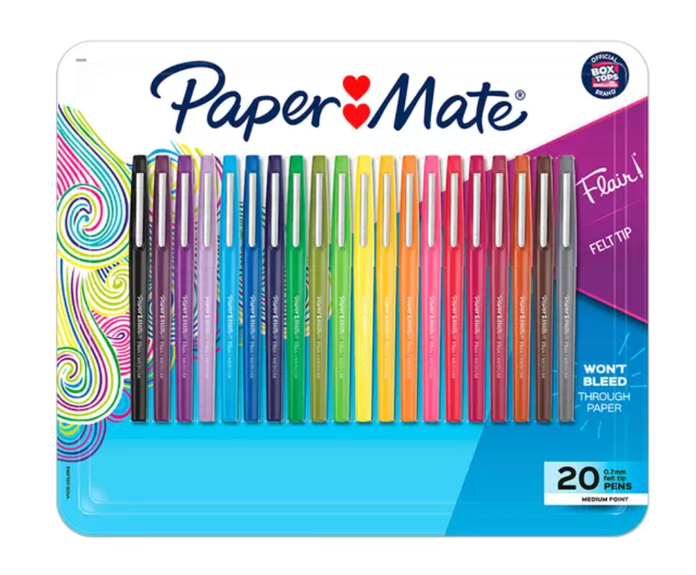 Paper Mate Flair Marcadores de Colores 20 Piezas - KOZ