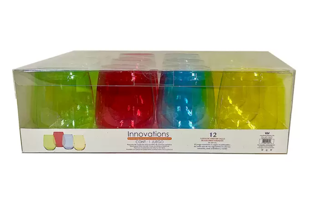 Maryland Copas para Vino de Plástico 12 piezas - KOZ