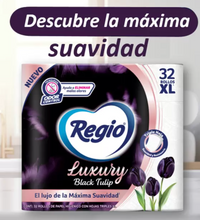 Cargar imagen en el visor de la galería, Regio Luxury Black Tulip Papel Higiénico 32 Rollos - KOZ