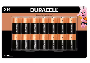 Duracell, Pilas Alcalinas D de 14 piezas - KOZ