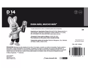 Duracell, Pilas Alcalinas D de 14 piezas - KOZ