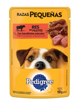 Cargar imagen en el visor de la galería, Pedigree Alimento Para Perros Adultos Razas Pequeñas, Sabor Res 100 gr, Paquete De 24 Sobres - KOZ