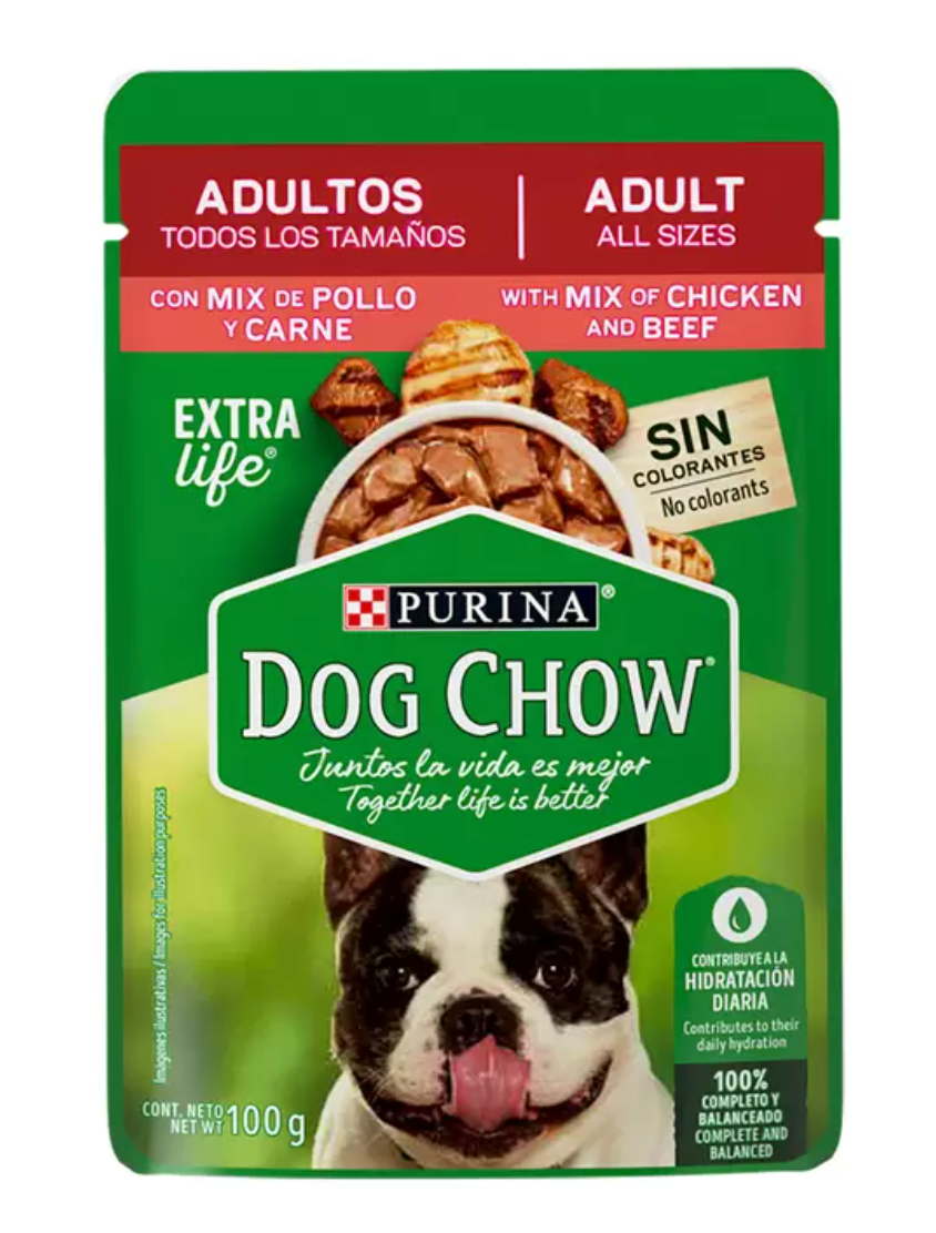 Purina Dog Chow Alimento Húmedo para Perro Adulto Sabor Pollo y Carne 40 piezas - KOZ