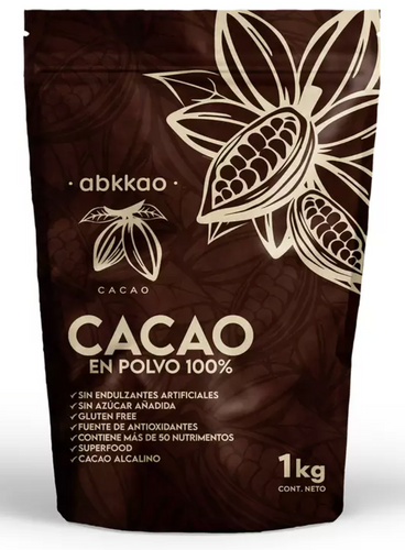 Abkkao Cacao en Polvo 100% Natural 1 kg - KOZ