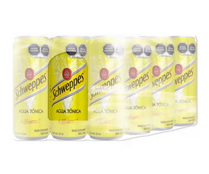 Schweppes Agua Tónica Lata 12 piezas de 355 ml - KOZ