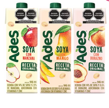 Cargar imagen en el visor de la galería, Ades Bebida de Soya con jugo de Fruta 4 piezas de 946 ml - KOZ