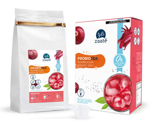 Zaaté Kombucha Té Rojo sin Azúcar Jamaica Arándano 700 grs - KOZ