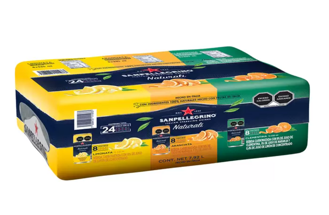 San Pellegrino Agua Mineral Saborizada Mix Pack 24 piezas de 330 ml - KOZ