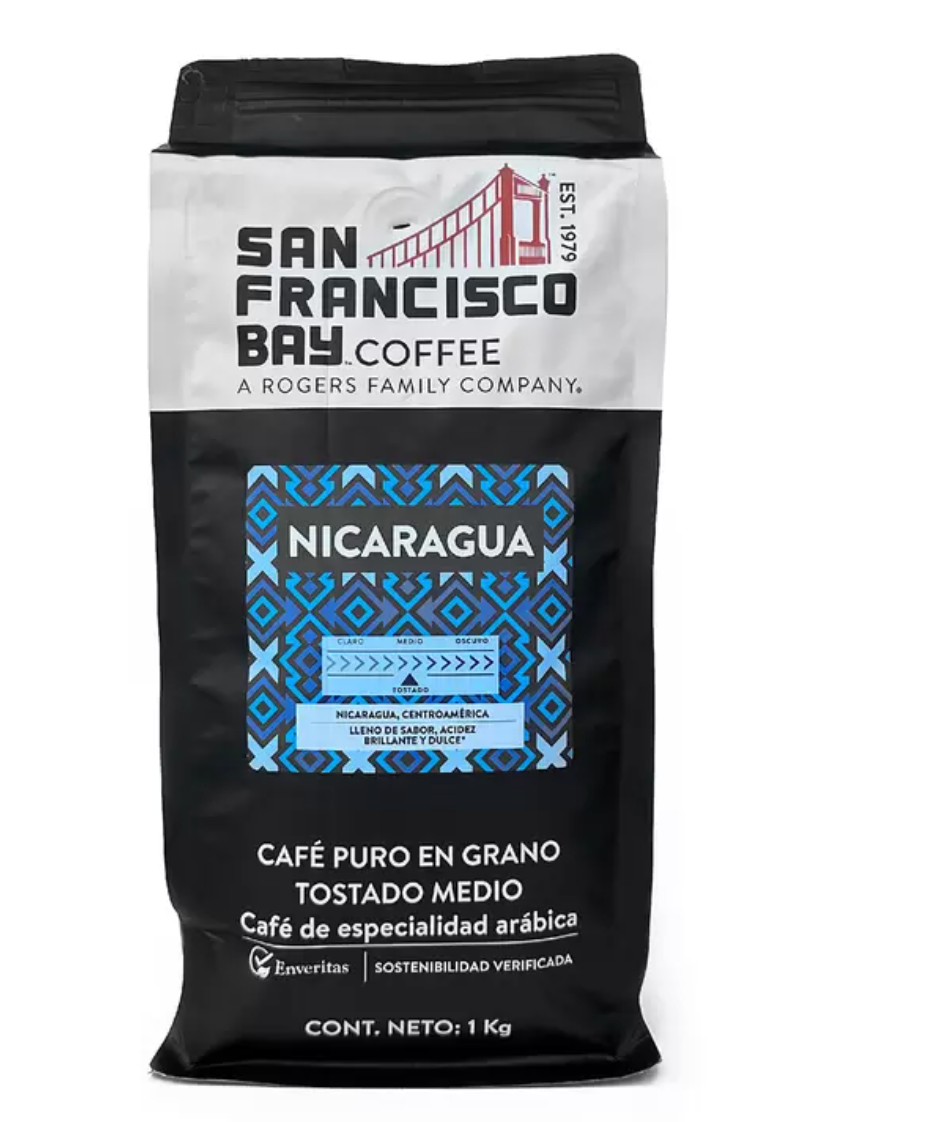 San Francisco Bay Coffee Café En Grano Nicaragua 1 Kg - KOZ