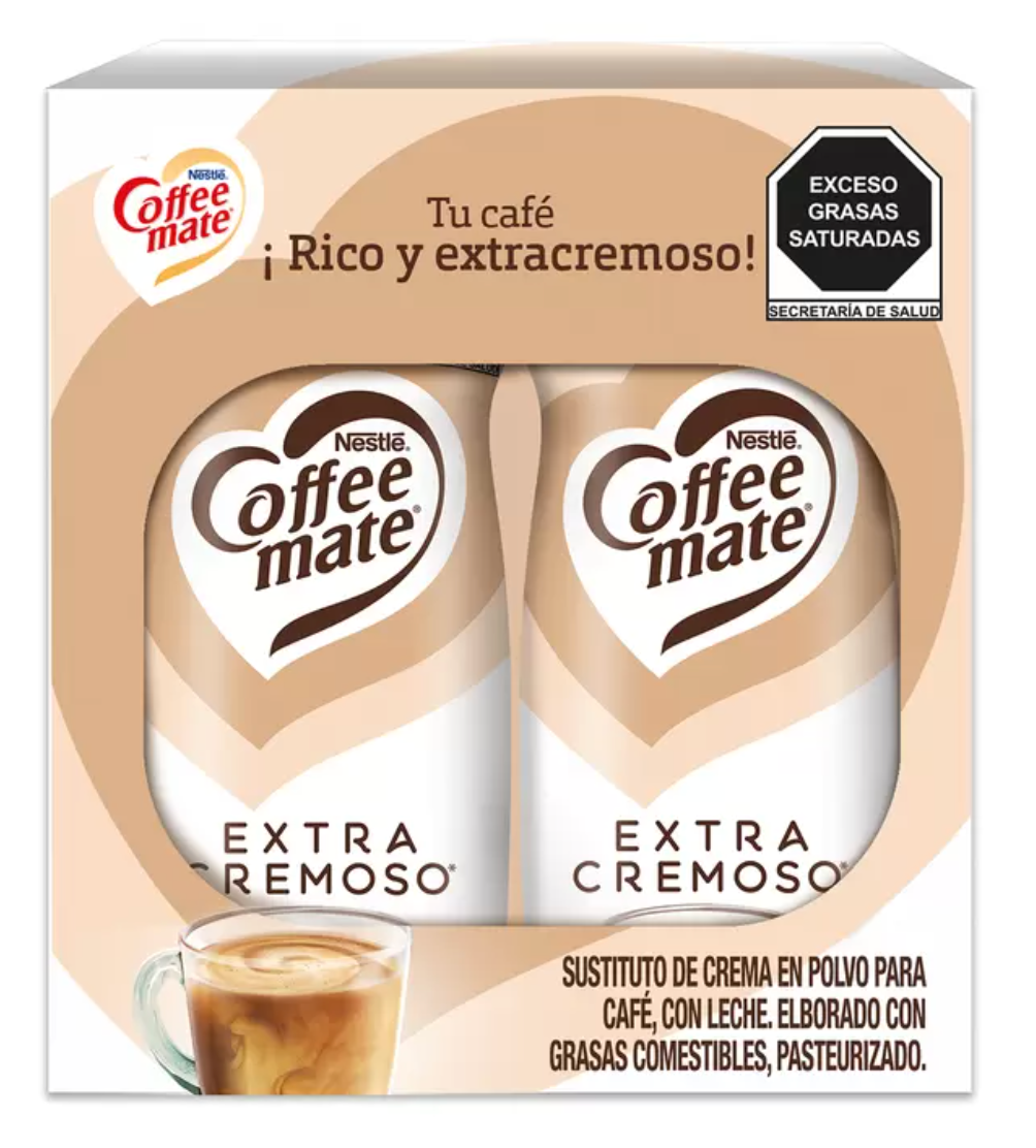 Coffee Mate Extra Cremoso Sustituto de Crema en polvo 2 pzas de 550 grs - KOZ