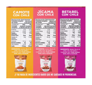 Fitchips Botana Horneada de Vegetales con Chile 12 pzas de 30 grs - KOZ