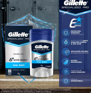 Gillette Antitranspirante en Gel Specialized Pro 3 pzas de 45 gr