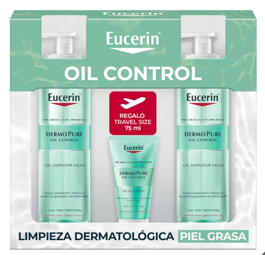 Eucerin DermoPure Gel Limpiador 2 piezas de 400 ml + 75 ml - KOZ