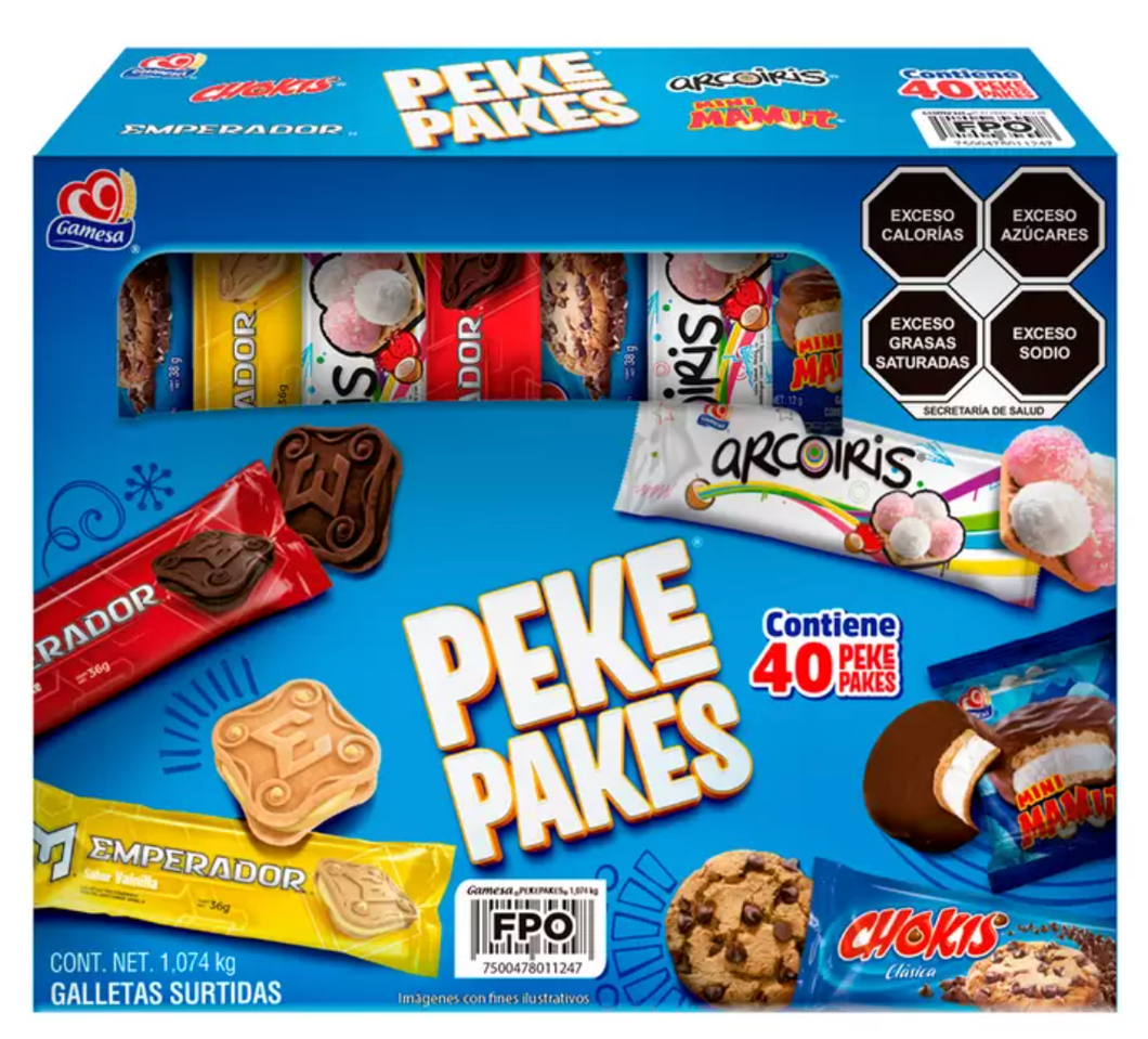Gamesa Surtido de Galletas Peke Pakes 40 piezas - KOZ
