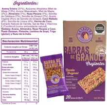 Cargar imagen en el visor de la galería, Dasavena Barras de Granola Crujientes 20 pzas de 35 grs - KOZ