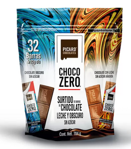 Picard Chocozero Surtido de Barras de Chocolate sin Azúcar 32 pzas de 22 grs - KOZ