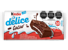 Cargar imagen en el visor de la galería, Kinder Délice Pastelito con Cobertura a Base de Cacao 10 piezas de 39 grs - KOZ