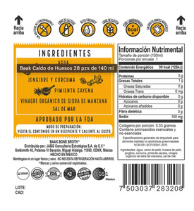 Baak Caldo de Huesos 28 piezas de 140 ml - KOZ
