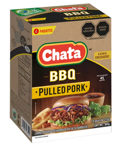 Chata Pulled Pork en Salsa BBQ 4 sobres de 860 grs - KOZ