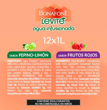 Cargar imagen en el visor de la galería, Bebida Saborizada Bonafont Levité Pepino-Limón y Frutos Rojos 12 pzas de 1 l c/u - ZK