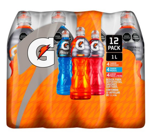 Bebida Rehidratante Gatorade 12 pzas de 1 l